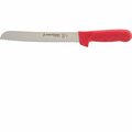 Allpoints Knife, Bread 8in, Scalloped , Red 1371542